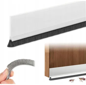 Těsnění do okna a dveří DVEŘNÍ KARTÁČOVÁ LIŠTA SAMOLEPICÍ, TĚSNÍCÍ, 1 M