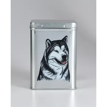 Dóza na potraviny Plechová dóza - aljašský malamut - 2.jakost (objem 1,5 l)