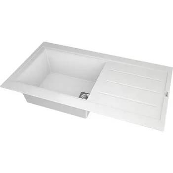 Nerezový dřez Carea Vestavný dřez Tango 1, 860 × 500 × 180 mm, bílý, CAREAlith 3512343004470