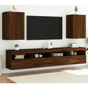 Nábytek vidaXL Nástěnné TV skříňky 2 ks hnědý dub 40,5 x 30 x 60 cm kompozit