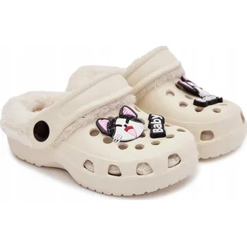 Dívčí pantofle Butosklep Dětské pantofle (žabky) pěnové bílé, velikost 27