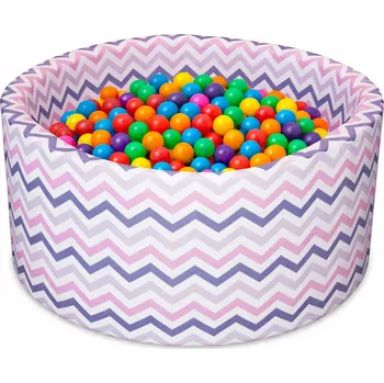 Suchý bazén Aga Suchý bazén 90x40 cm s míčky ZigZag Barevný