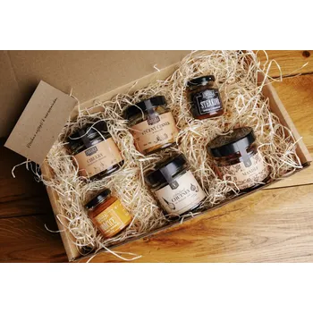 Dárkový potravinový koš Narozeninová sada delikates v dárkovém balení