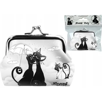 Peněženka Peněženka Carmani Bílá Eko Kůže Kočky s Deštníkem 9x7 cm