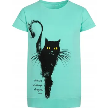 Dámská halenka Dívčí tunika/halenka bavlněná zelená vel. 116 Černá Kočka Endo