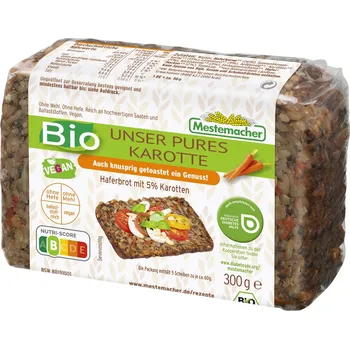 Trvanlivě pečivo Mestemacher Ovesný chléb s mrkví 300 g bio BIO VEGAN Množství: 1 ks