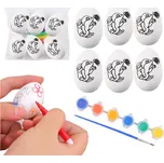 Sada polystyrenových velikonočních vajíček k malování se vzorem zajíčka, 6 ks