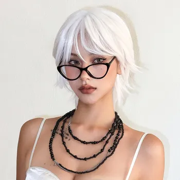 Paruka Extra krátká bílá paruka Sasha