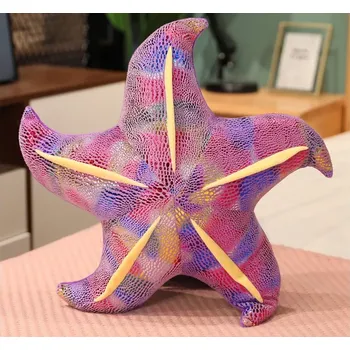 plyšák Plyšová fialová hvězdice – polštář 45 cm