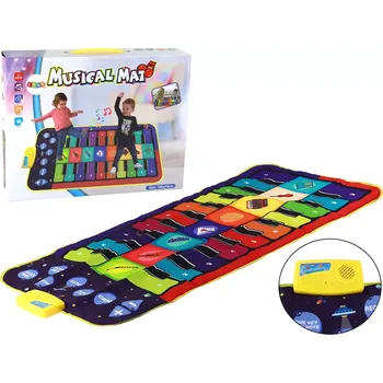 Hudební nástroj pro děti Edukační hudební podložka s motivem klavíru a nástrojů
