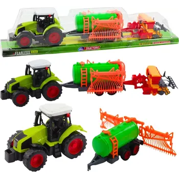 Hračka Zemědělský traktor s cisternou a shrnovačem – dětská sada