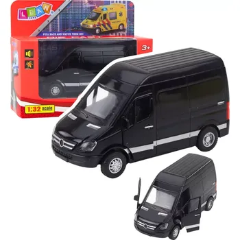 autíčko Kovová dodávka se světly a zvuky – černá