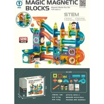 ostatní stavebnice RKToys Magnetické kostky 128 ks