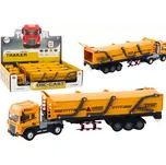 Lean Toys Nákladní automobil s přívěsem TIR Dopravní vozidlo Zvuky Světla Žlutá 1:24