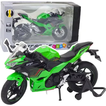 autíčko Kovový sportovní motocykl zelený 1:12