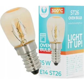 Žárovka Žárovka do trouby, žáruvzdorná ST26 15W E14 300°C 230V Forever L