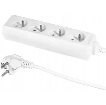 Napájecí kabel Prodlužovací Kabel Plast-Rol 3 m 4 ks bílá