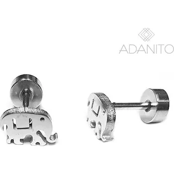 Náušnice Náušnice z chirurgické oceli slon na šroubek