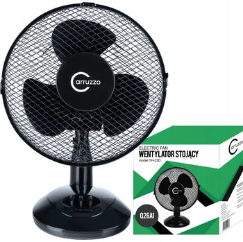 Domácí ventilátor VENTILÁTOR STOLNÍ OSCILAČNÍ KOMPAKTNÍ Tichý Carruzzo