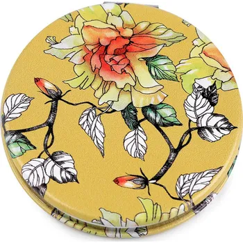 Deštník Zrcátko kosmetické květy žlutá světlá 1 ks