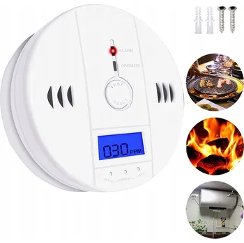 Zabezpečovací technika HLÁSIČ KOUŘE A OXIDU UHELNATÉHO DETEKTOR LCD BEZDRÁTOVÝ CERTIFIKOVANÝ