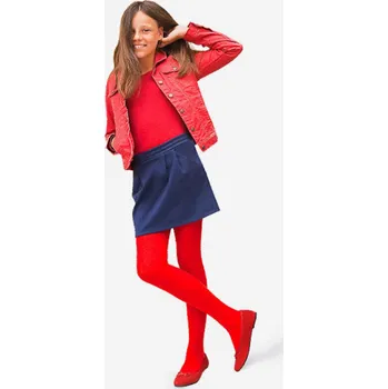 Dívčí oblečení Dětské punčocháče Lores červené polyamidové velikost 146