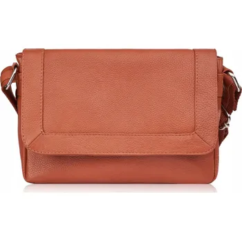 Kabelka Paolo Peruzzi kožená kabelka z pravé kůže oranžová