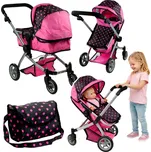 kočárek 2v1 Alice - růžová