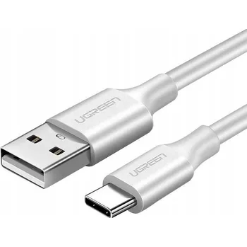 Datový kabel Ugreen Kabel USB-C na USB-A 2.0 QC 3.0 Rychlé Nabíjení 5V / 3A bílý 50cm 0.5m