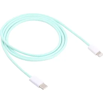Datový kabel Synchronizační a nabíjecí kabel - USB-C - Lightning pro Apple zařízení - tkanička - 1m - zelený