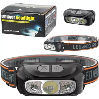 Čelovka Čelovka led voděodolná, 6 režimů svícení