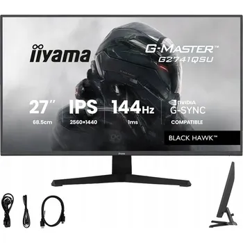 Monitor Monitor 27" iiyama G-Master G2741QSU-B1 WQHD IPS LED 144Hz 1ms HDMI DP VESA
