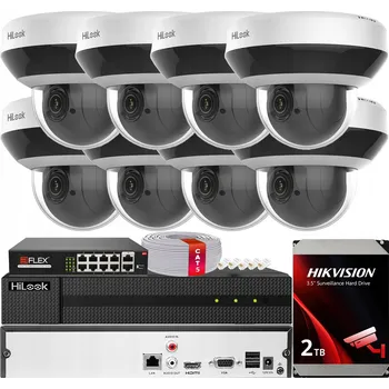 Bezpečnostní kamera Sada IP monitoringu pro 8 kamer PTZ Mini 4MPx PTZ-C4MP + HDD disk 2TB