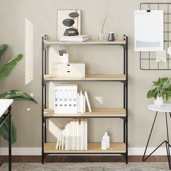 Obývací pokoj vidaXL Knihovna se 4 policemi dub sonoma 80x30x120 cm kompozitní dřevo