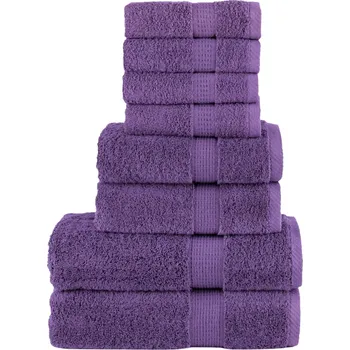 vidaXL 8dílná sada ručníků Premium SOLUND fialová 600 g/m²