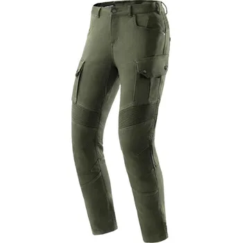 Moto kalhoty Džíny na motorku Rebelhorn Faster zelené W40/L34