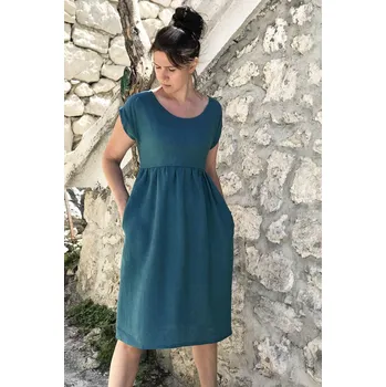 Dámské šaty Lotika Lotika lněné české midi šaty Premium quality 707533