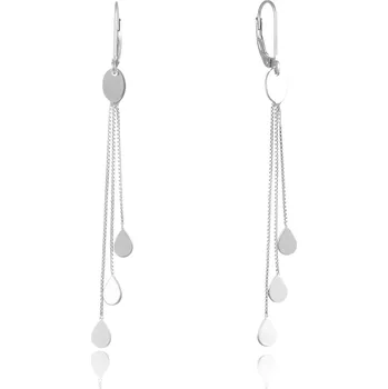 Šperk Designové stříbrné dlouhé náušnice AGUC2702 Beneto