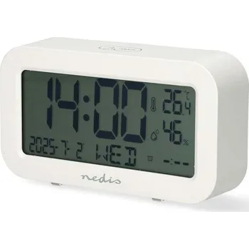 Budík Digitální Stolní Budík | LCD CLDK2005WT Nedis