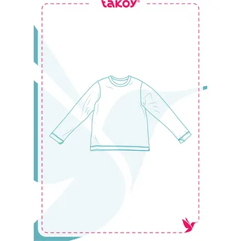 Elektronický střih / PDF pánské tričko s dlouhým rukávem-M-XL