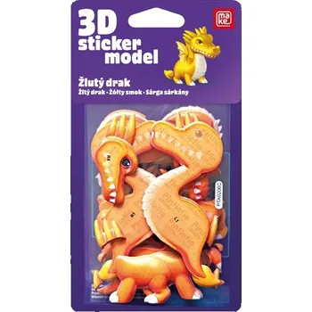 Dětské zboží 3D Sticker Model Ještěrky Žlutý drak - MAKE 1042621