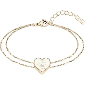 Šperk Romantický růžově zlacený náramek Srdíčko 2040397 Lacoste