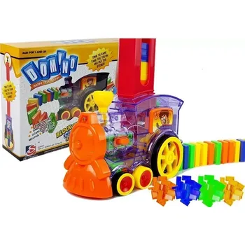 ostatní stavebnice Lokomotiva s LED, ukládá domino – stavebnice pro děti