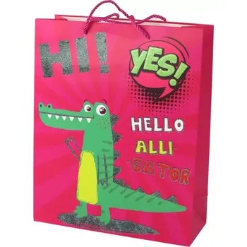 Dárková taška Papírová dárková taška růžová 41,5 × 30 × 12 cm