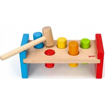 Dřevěná hračka WBIJANKA Z MŁOTKIEM PRZEBIJANKA DREWNIANA DÁREK HRAČKA 2+