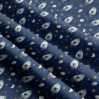 Látka bavlna 125 g/m2 šíře 160 cm modrá