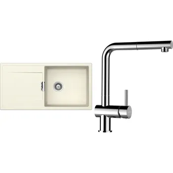 Kuchyňský dřez Set Schock S8-13 (dřez Mono D-100L Magnolia + baterie Epos.120 Chrom)