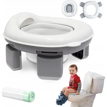 Nočník DĚTSKÝ NOČNÍK KOMPAKTNÍ SKLÁDACÍ MOBILNÍ S POHODLNÝM SEDÁTKEM