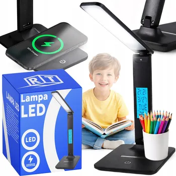 Lampička LED STOLNÍ LAMPA NA PSACÍ STŮL, NASTAVITELNÁ, ŠKOLNÍ LCD displej, USB NABÍJENÍ