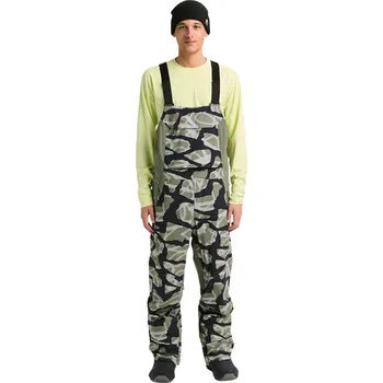 Snowboardové kalhoty kalhoty Burton Reserve Bib 2L - Graffiti Camo/Forest Moss M